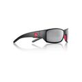 Redfin Polarized Wassaw Sunglasses MBlack Frame Shad Mirror Polarized Lens One Size 1304