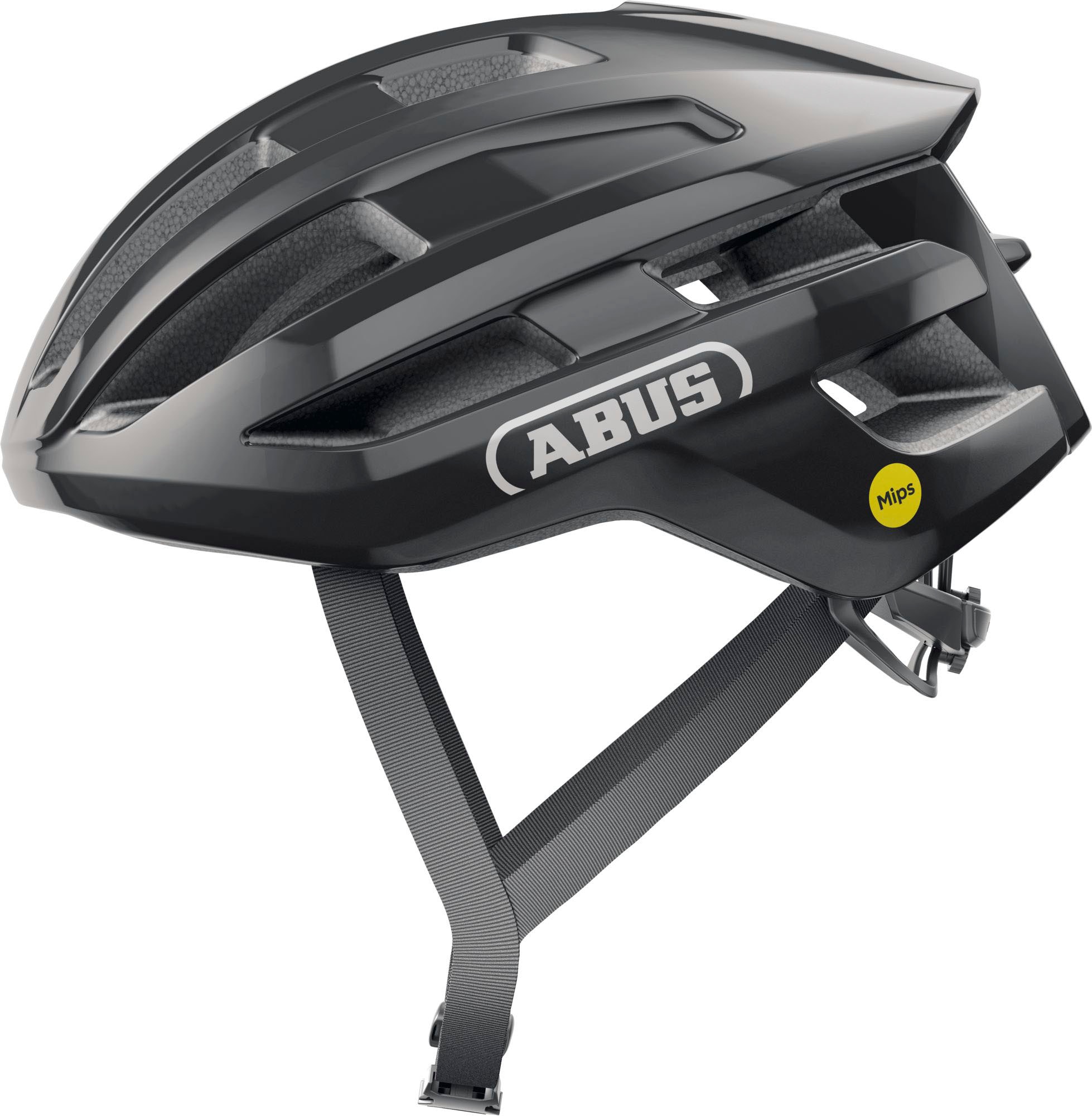 Fahrradhelm ABUS "POWERDOME MIPS" Gr. S, schwarz, Helme, S Kopfumfang: 51cm - 55cm, glänzend, unifarben Image