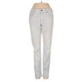 White House Black Market Jeans - Mid/Reg Rise Skinny Leg Denim: Gray Bottoms - Women's Size 0 - Gray Wash