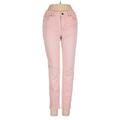 White House Black Market Jeans - Low Rise Skinny Leg Denim: Pink Bottoms - Women's Size 00 - Colored Wash