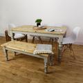 Farmhouse Dining Table and Bench Set