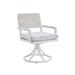 Lexington Ocean Breeze Promenade Swivel Deep Seating Outdoor Chair Metal in White | Wayfair 3460-13SR-40