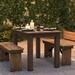 The Twillery Co.® Dejon Rectangular Solid Pine Farmhouse Dining Table Wood in Gray/Black | 30"W x 46"L | Wayfair 418F8A471F5748AB97DAF9785D97A383