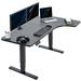 Vivo Height Adjustable Corner Standing Desk Wood/Metal in Black/Brown/Gray | 58.1 W x 35 D in | Wayfair DESK-KIT-2BRB