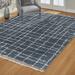 Gray/White 114 x 1.8 in Area Rug - Gertmenian Limmet Banya Charcoal Gray/Ivory Plush Modern Abstract Shag Area Rug Polypropylene | Wayfair 41530