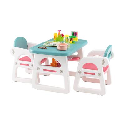 Costway 3-Piece Kids Table and Chair Set Toddler Activity Study Desk - See Details