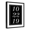 Latitude Run® Monochromatic Date Typography - Print on Canvas in Black/White | 31.73 H x 21.73 W x 1.25 D in | Wayfair