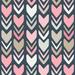 George Oliver Tribal Chevron Pink & Navy by Serena Archetti - Wrapped Canvas Print Canvas in Black/Pink/White | 30 H x 30 W x 1.25 D in | Wayfair