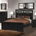 Cottage Creek Crescent Panel Bed in Dark Wood in Brown | 57 H x 64 W x 87 D in | Wayfair crescent-queen-panel-bed-brown-composite