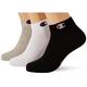 Champion Unisex Kinder Core- Junior 3PP Quarter Socken, Hellgrau Meliert, Weiß, Schwarz, 31-34 (3er Pack)