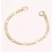Free People Jewelry | Free People Delicate Gold Figaro Chain Bracelet | Color: Gold | Size: Os
