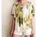 Anthropologie Tops | Anthropologie Maeve Fluttered Maya Blouse Lemons 4 | Color: Green/Yellow | Size: 4