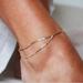 Free People Jewelry | Free People Layered Gold Snake Chain Anklet | Color: Gold | Size: Os
