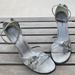 Nine West Shoes | Nine West Leather Metallic Pewter Heels Sz 9m | Color: Gray/Silver | Size: 9