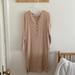 Madewell Dresses | Madewell Ribbed Sweater Dress | Color: Cream/Pink | Size: L