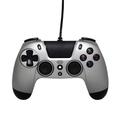 Gioteck - VX4 Verkabelter Controller Titanium für PS4 und PC Gamepad, Joystick Ergonomisches Design & Playstation-Layout mit Schnellfeuerauslöser Audio-Port/Buchse 3,5MM VX4PS4-45-MU