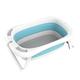 Baby Bath Tub Foldable Bathtub, Foldable Baby Bathtub with Temperature Display, Collapsible Bath Tub, Portable Safe Shower Basin with Water Plug Non-Slip Support Leg for Newborn,Toddler,