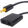 Tec-Digi Toslink Digitaler optischer Audio-Splitter-Adapter, 1 in 2 Out, Glasfaser-Splitter, Switch Selector TosLink-Konverter (1 in 2 Out)