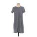 J.Crew Factory Store Casual Dress - Shift: Blue Stripes Dresses - Women's Size Small