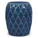 Foundry Select Dalkeith Ceramic Accent Stool Ceramic in Blue | 17 H x 14 W x 14 D in | Wayfair BNGL7110 33012965