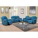 Red Barrel Studio® Evalle 3 - Piece Living Room Set Faux Leather/Microfiber/Microsuede in Blue/Black | Wayfair Living Room Sets