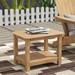 Wade Logan® Aylesha Outdoor All-Weather Poly Side Table Plastic in Brown | 18.1 H x 24 W x 16.7 D in | Wayfair 2C6B15973732465580359F454ABB9BA9