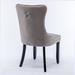 House of Hampton® Dining Chair w/ Tufted, Nailhead Trim Modern Living Room Armchair Wood/Upholstered/Velvet in Brown | Wayfair