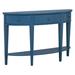 Red Barrel Studio® Modern Curved Console Table Sofa Table w/ 3 Drawers & 1 Shelf Wood in Blue | Wayfair 4DB9188F6C4C47BAB90908CE7E9069F4