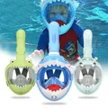 Masque de plongée intégral pour enfants dessin animé natation plongée sous-marine anti-buée