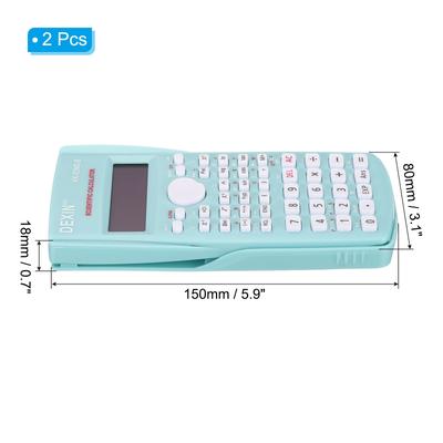 2Pcs Scientific Calculator 12 Digit Standard Engineering Calculator