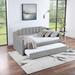 81" Upholstered Twin Size Velvet Daybed Sofa Bed with Twin Trundle