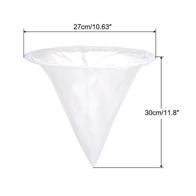 400 Mesh Paint Filter Bag 10.6" Dia Cone Shape Nylon Strainer for Filtering - White