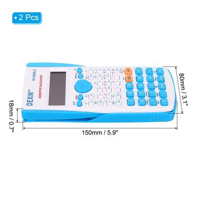 2Pcs Scientific Calculator 2-Line 12 Digit Engineering Calculator