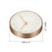 8" Wall Clock Battery Operated Silent Non-Ticking Round Clock White Gold - White Gold
