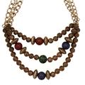Anthropologie Jewelry | Anthropologie Gabby Bohemian Colorful Bead Carnelian Triple Layered Necklace | Color: Red | Size: Os