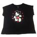 Disney Tops | Disney Shirt Womens 3x Black Mickey Mouse Graphic Round Neck Rolled Cap Sleeve | Color: Black/Red | Size: 3x