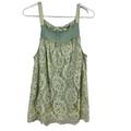 Anthropologie Tops | Anthropologie Bi^Nk London Mint Green Smocked Halter Tie Neck Lace Overlay Top | Color: Green | Size: S