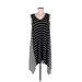 Max Studio Casual Dress - A-Line V Neck Sleeveless: Black Color Block Dresses - Women's Size Medium
