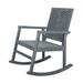 Red Barrel Studio® Axton Outdoor Shauna Rocking Solid Wood Chair in Gray | 35.43 H x 22.44 W x 31.1 D in | Wayfair 162DC83A4D804FD494E938AB1B0E52AF