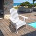 Highland Dunes Mitteregger Solid Wood Adirondack Chair Wood in White | 38.19 H x 32.28 W x 31.1 D in | Wayfair C3EE22ED977C44939F72EB556FC64588