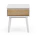 George Oliver Lievin Solid Wood Nightstand Wood in White/Brown | 22.5 H x 19.75 W x 17.5 D in | Wayfair 2684D4E918EA4496B9D8854E26FCB0B7