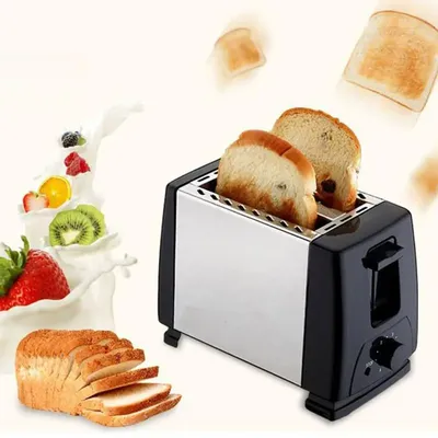 Grille-pain automatique 2 tranches petit-déjeuner sandwich outil de cuisine chauffage rapide