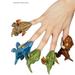 Seekfunning 5 Pack Dinosaur Finger Puppets Toys for Kids in 5 Assorted Designs Dino Head Puppets for Birthday Party Favors Goodie Bags Carnival Classroom Prizes