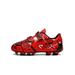 Crocowalk Kids Soccer Cleats Magic Tape Football Shoes Low Top Sport Sneakers Girls & Boys Running Shoe Outdoor Fold-resistant Round Toe FG Cleats Red 2.5Y