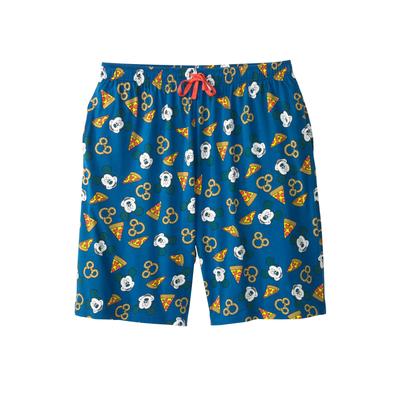 Men's Big & Tall Pajama Lounge Shorts by KingSize in Mickey Pizza (Size 7XL) Pajama Bottoms