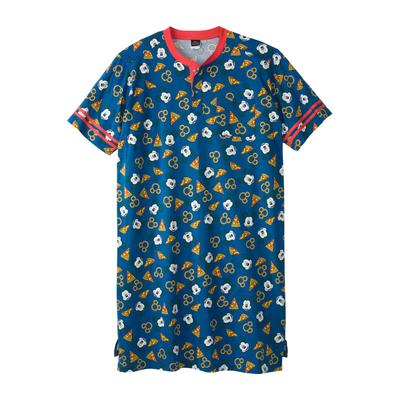 Men's Big & Tall Licensed Novelty Nightshirt by KingSize in Mickey Pizza (Size 2XL/3XL) Pajamas