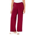 Plus Size Women's Suprema® Wide Leg Pant by Catherines in Rich Burgundy (Size 1X)