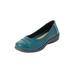 Women's The Gab Slip On Flat by Comfortview in Jungle Green (Size 11 M)