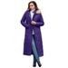 Plus Size Women's Maxi-Length Quilted Puffer Jacket by Roaman's in Midnight Violet (Size 3X) Winter Coat