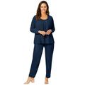 Plus Size Women's 4-Piece Knit Wardrober by The London Collection in Navy (Size 22/24)